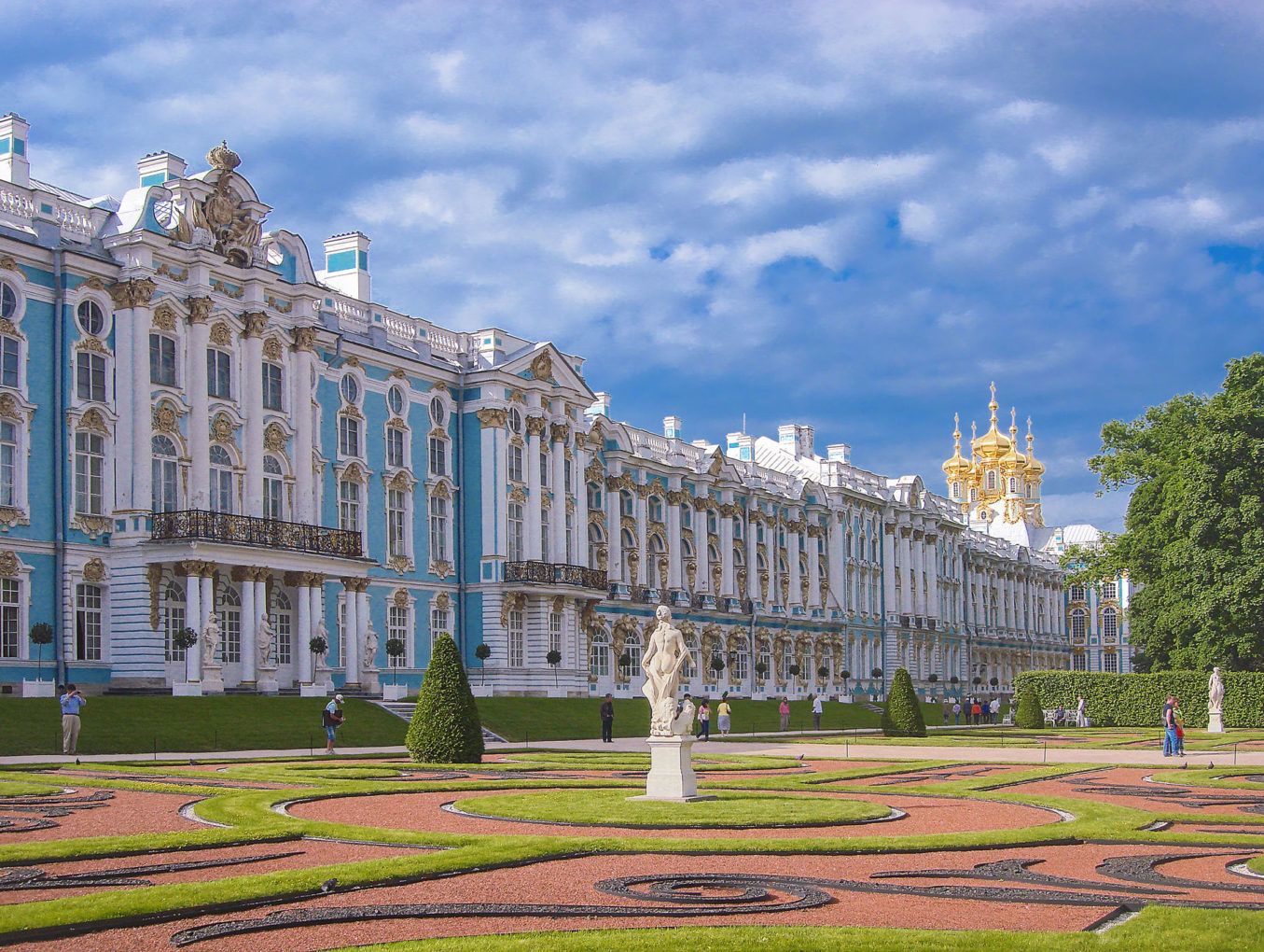 El Palacio de Catalina en la Villa de los Zares (Tsarskoe Selo) con Sala de Ámbar